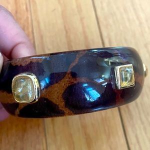 Rich Brown Patterned Bangle Bracelet